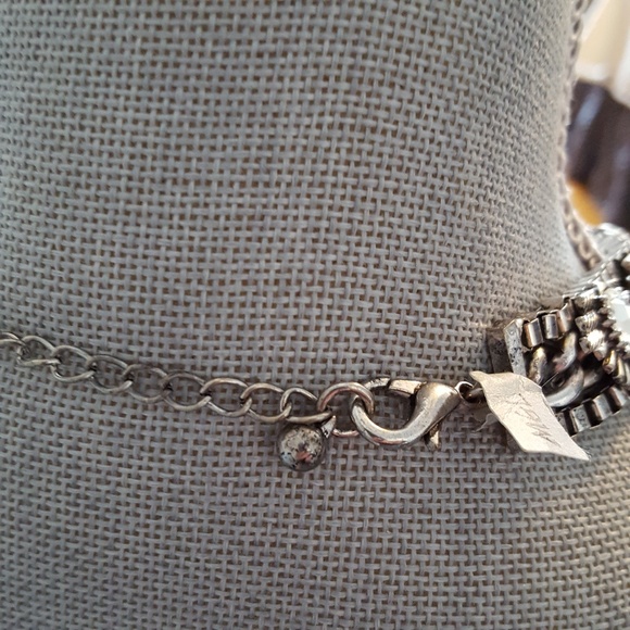 Silver Toned Metal and Crystal Necklace Set - Picture 4 of 4